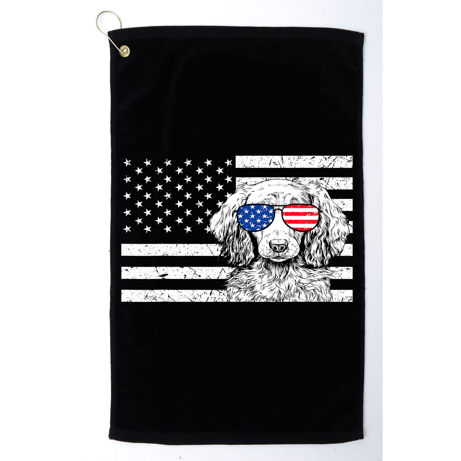 American Flag Dachshund Weiner Dog Us Patriotic Gift Golf Towel
