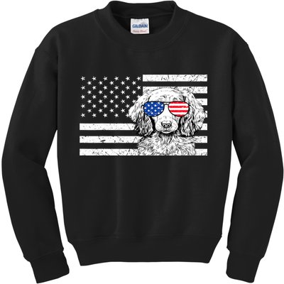 American Flag Dachshund Weiner Dog Us Patriotic Gift Kids Sweatshirt