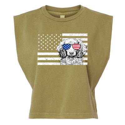 American Flag Dachshund Weiner Dog Us Patriotic Gift Garment-Dyed Women's Muscle Tee