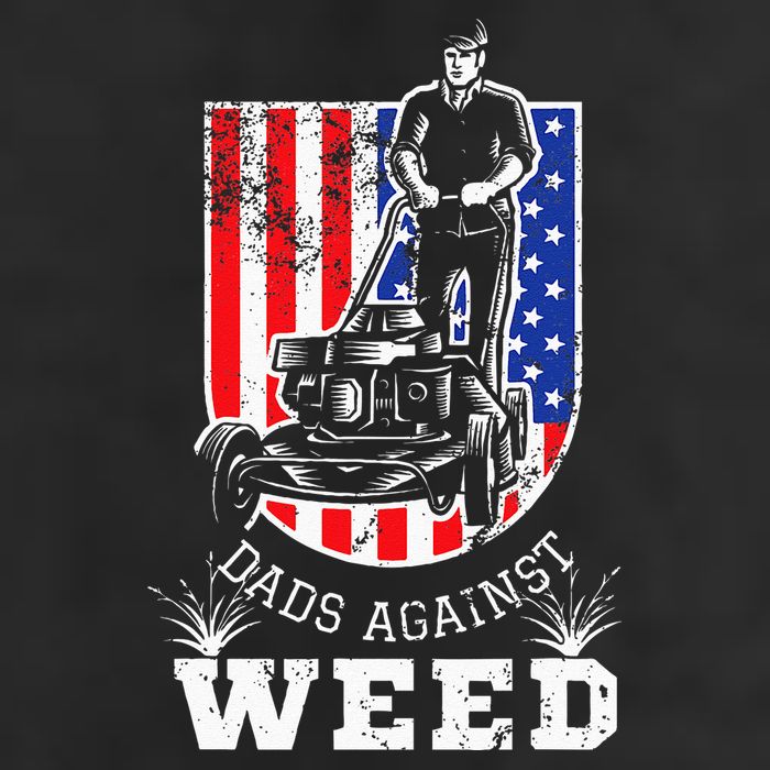American Flag Dads Against Weed Funny Lawn Mowing Fathers 7 Panel Mesh Trucker Snapback Hat