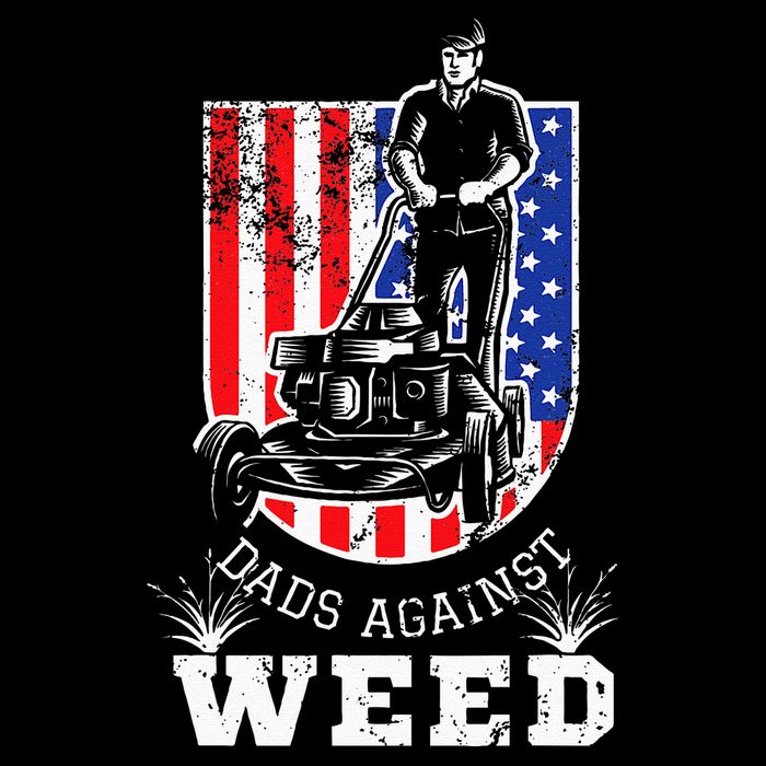 American Flag Dads Against Weed Funny Lawn Mowing Fathers City Backpack