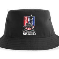 American Flag Dads Against Weed Funny Lawn Mowing Fathers Sustainable Bucket Hat