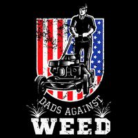 American Flag Dads Against Weed Funny Lawn Mowing Fathers Sustainable Bucket Hat