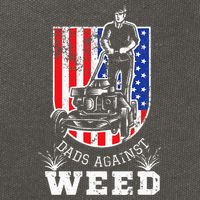 American Flag Dads Against Weed Funny Lawn Mowing Fathers Cotton Canvas Backpack