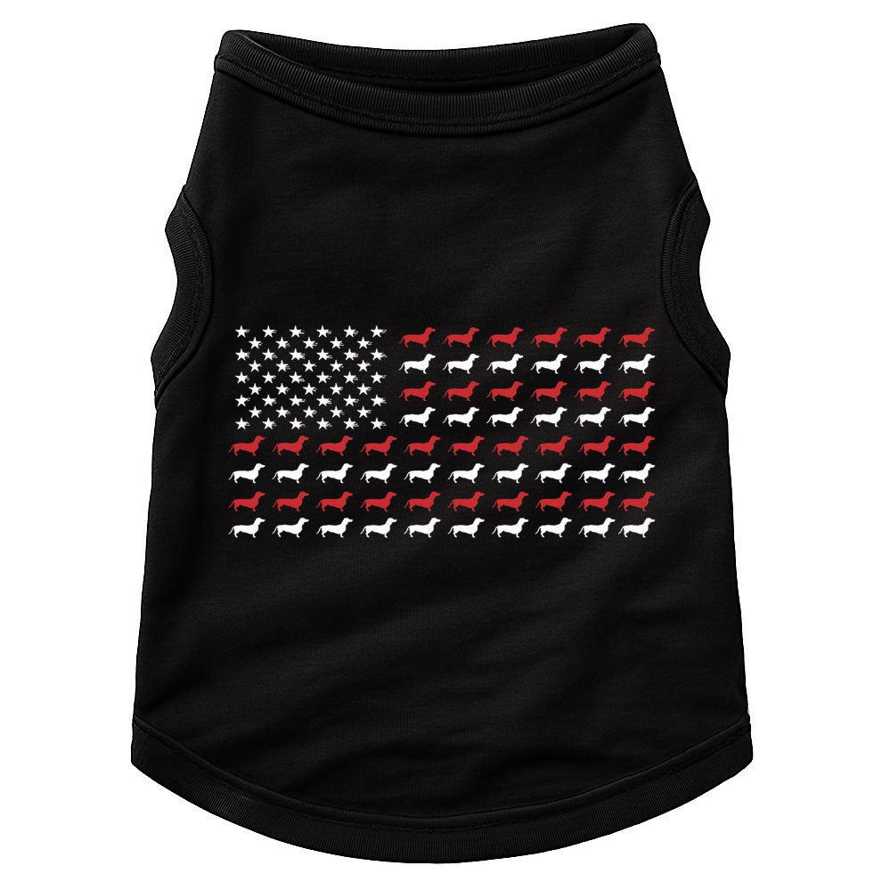 American Flag Dachshund Patriotic Dachshund  Doggie Tank