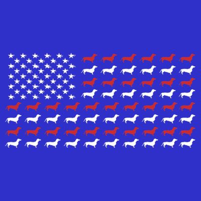 American Flag Dachshund Patriotic Dachshund  T-Shirt