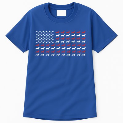 American Flag Dachshund Patriotic Dachshund  Tall T-Shirt