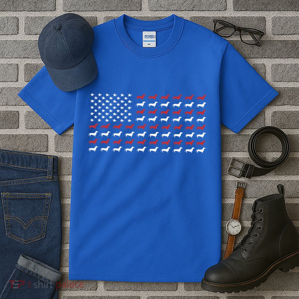 American Flag Dachshund Patriotic Dachshund  Tall T-Shirt