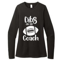 American Football Dibs On The Coach Funny Sports Wife Wo Womens CVC Long Sleeve Shirt