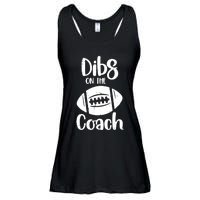 American Football Dibs On The Coach Funny Sports Wife Wo Ladies Essential Flowy Tank