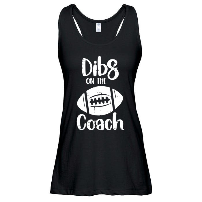 American Football Dibs On The Coach Funny Sports Wife Wo Ladies Essential Flowy Tank