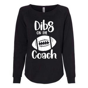 American Football Dibs On The Coach Funny Sports Wife Wo Womens California Wash Sweatshirt