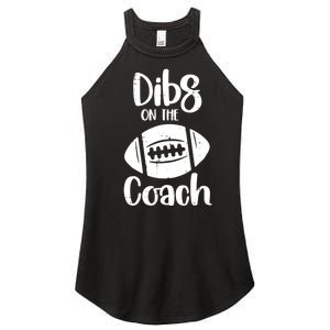 American Football Dibs On The Coach Funny Sports Wife Wo Women's Perfect Tri Rocker Tank