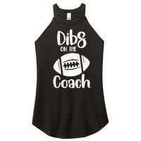 American Football Dibs On The Coach Funny Sports Wife Wo Women's Perfect Tri Rocker Tank