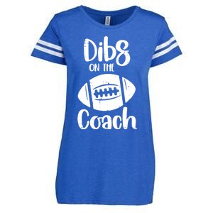 American Football Dibs On The Coach Funny Sports Wife Wo Enza Ladies Jersey Football T-Shirt