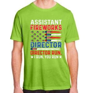 Assistant Fireworks Director Usa Independence Day July 4th Meaningful Gift Adult ChromaSoft Performance T-Shirt