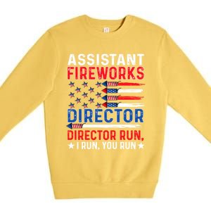 Assistant Fireworks Director Usa Independence Day July 4th Meaningful Gift Premium Crewneck Sweatshirt