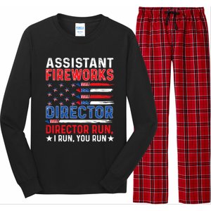 Assistant Fireworks Director Usa Independence Day July 4th Meaningful Gift Long Sleeve Pajama Set