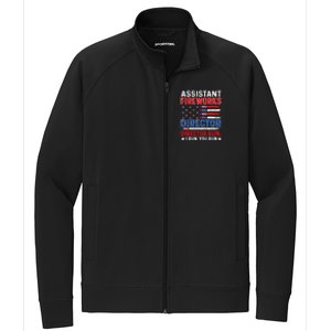 Assistant Fireworks Director Usa Independence Day July 4th Meaningful Gift Stretch Full-Zip Cadet Jacket