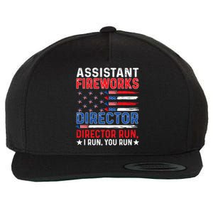 Assistant Fireworks Director Usa Independence Day July 4th Meaningful Gift Wool Snapback Cap