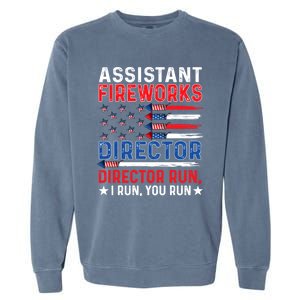 Assistant Fireworks Director Usa Independence Day July 4th Meaningful Gift Garment-Dyed Sweatshirt