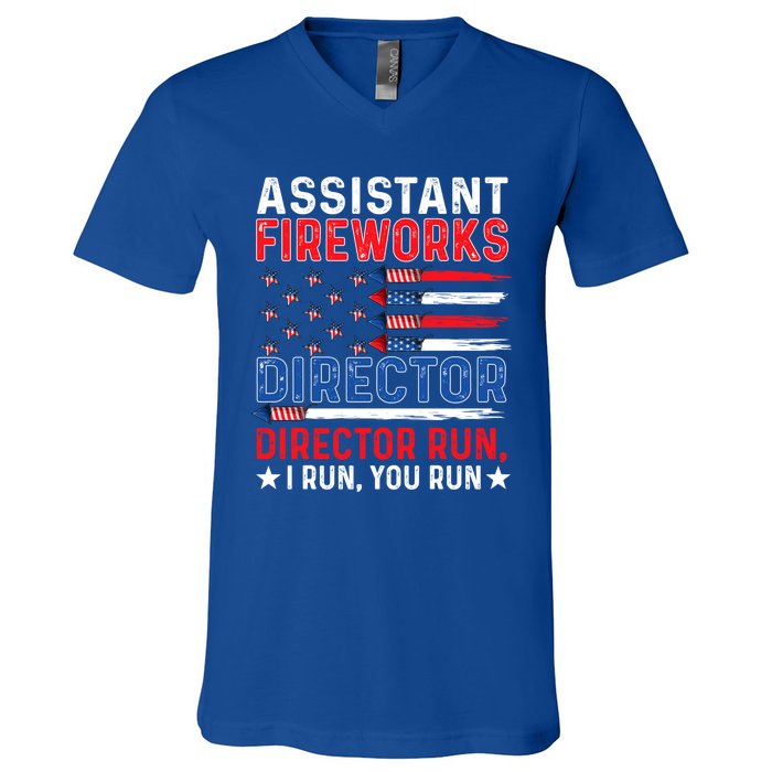 Assistant Fireworks Director Usa Independence Day July 4th Meaningful Gift V-Neck T-Shirt