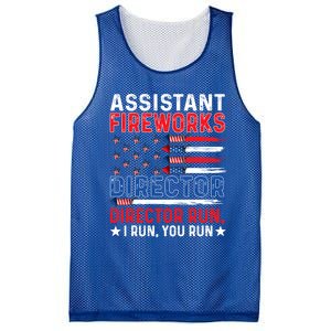 Assistant Fireworks Director Usa Independence Day July 4th Meaningful Gift Mesh Reversible Basketball Jersey Tank