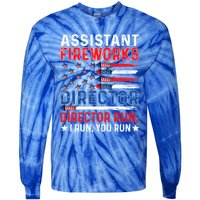 Assistant Fireworks Director Usa Independence Day July 4th Meaningful Gift Tie-Dye Long Sleeve Shirt