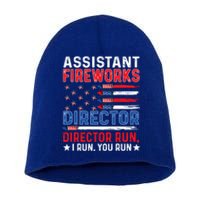 Assistant Fireworks Director Usa Independence Day July 4th Meaningful Gift Short Acrylic Beanie