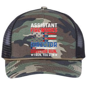 Assistant Fireworks Director Usa Independence Day July 4th Meaningful Gift Retro Rope Trucker Hat Cap