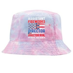 Assistant Fireworks Director Usa Independence Day July 4th Meaningful Gift Tie-Dyed Bucket Hat