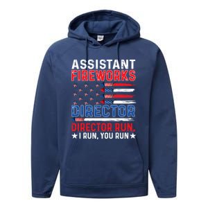 Assistant Fireworks Director Usa Independence Day July 4th Meaningful Gift Performance Fleece Hoodie