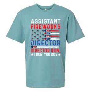 Assistant Fireworks Director Usa Independence Day July 4th Meaningful Gift Sueded Cloud Jersey T-Shirt