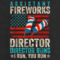 Assistant Fireworks Director If I Run You Run 4th Of July Knit Cap Winter Beanie