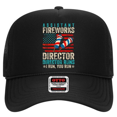 Assistant Fireworks Director If I Run You Run 4th Of July Trucker Hat