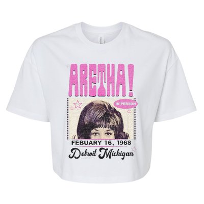 Aretha Franklin DETROIT Bella+Canvas Jersey Crop Tee