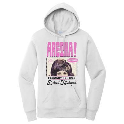 Aretha Franklin DETROIT Women's Pullover Hoodie