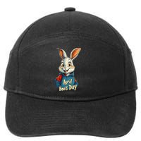April Fools Day Rabbit Fun design for Pranksters 7-Panel Snapback Hat