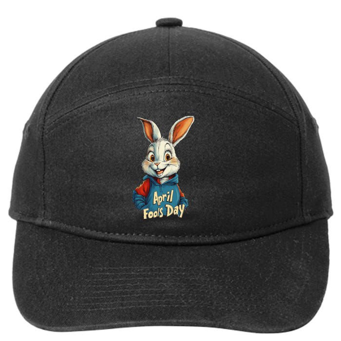 April Fools Day Rabbit Fun design for Pranksters 7-Panel Snapback Hat