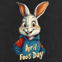 April Fools Day Rabbit Fun design for Pranksters Trucker Hat