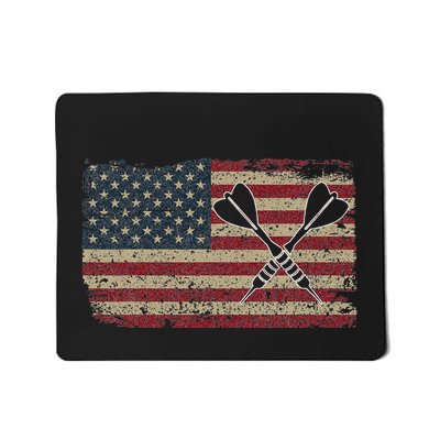 American Flag Darts I Proud Usa Dart Player Jersey Mousepad