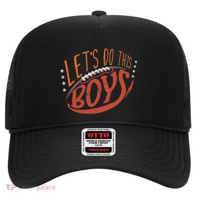American Football Dad Mom American Football Lover High Crown Mesh Back Trucker Hat