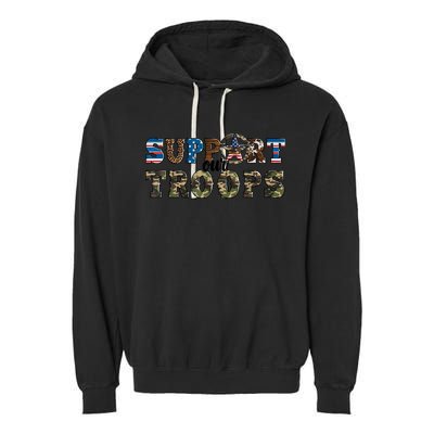 Armed Forces Day Support Our Troops Army Veteran Day Garment-Dyed Fleece Hoodie