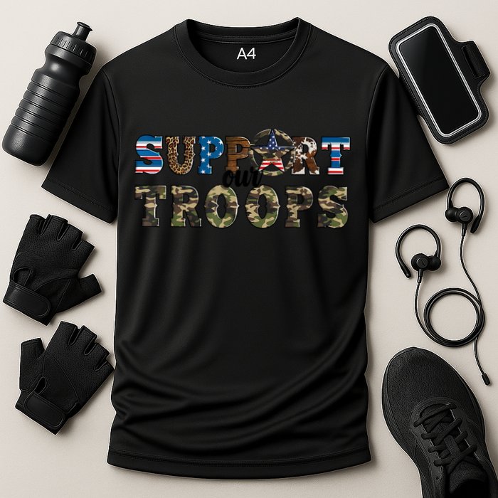Armed Forces Day Support Our Troops Army Veteran Day Performance Shirt