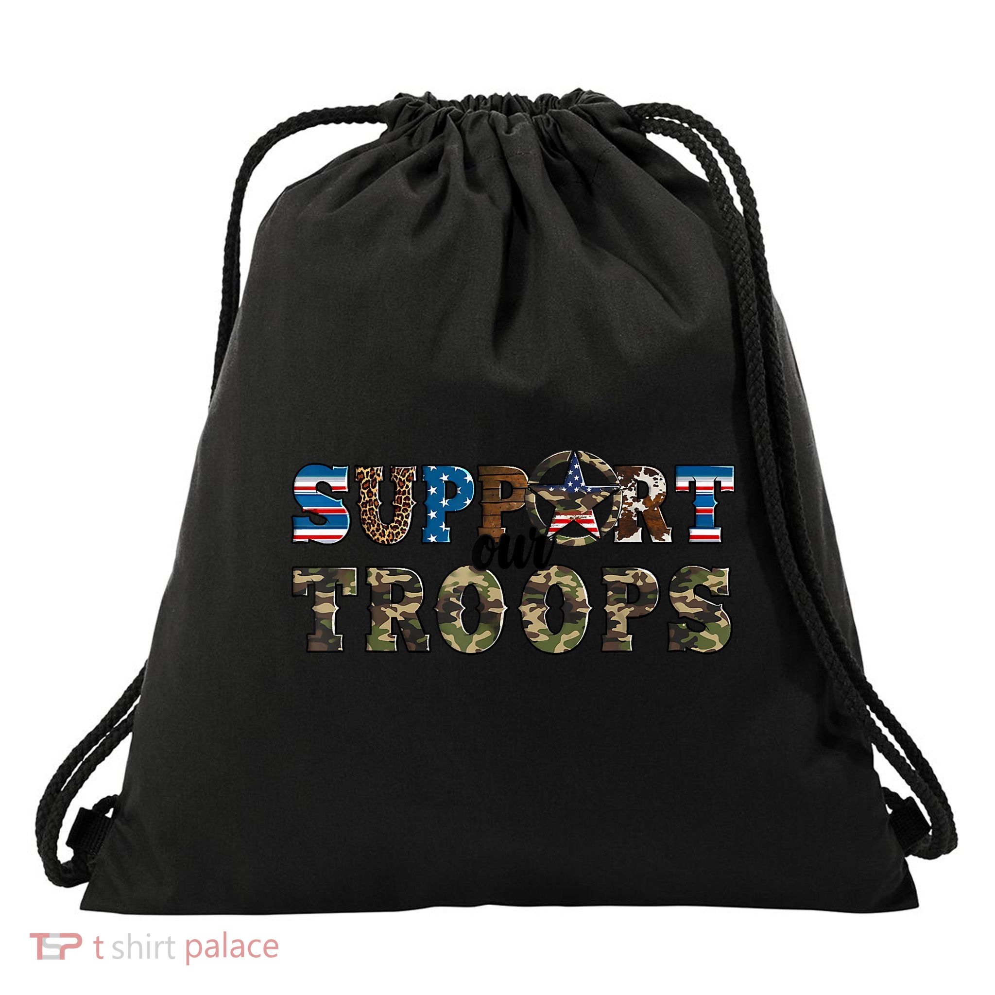 Armed Forces Day Support Our Troops Army Veteran Day Drawstring Bag