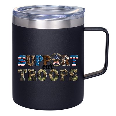 Armed Forces Day Support Our Troops Army Veteran Day 12oz Stainless Steel Coffee Mug
