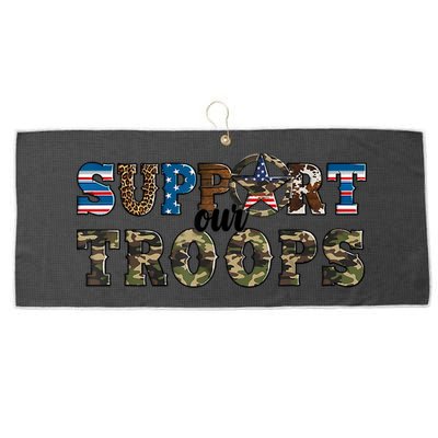 Armed Forces Day Support Our Troops Army Veteran Day Large Microfiber Waffle Golf Towel