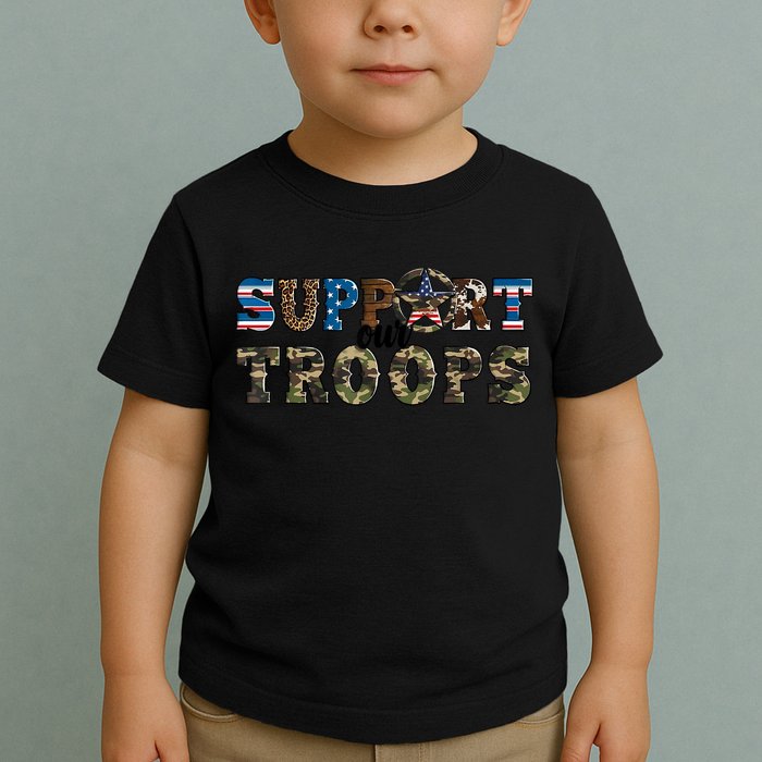 Armed Forces Day Support Our Troops Army Veteran Day Toddler T-Shirt