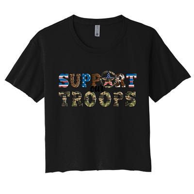 Armed Forces Day Support Our Troops Army Veteran Day Crop Top