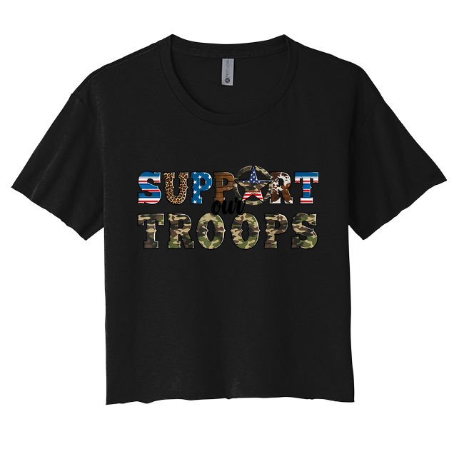 Armed Forces Day Support Our Troops Army Veteran Day Crop Top